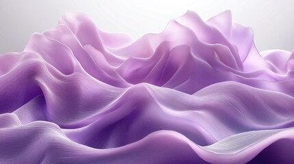 Obraz premium Light purple fabric folds, with soft rippling textures. Use as a background for fashion, beauty, or design projects.