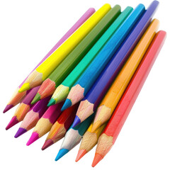 Colorful pencils clustered together