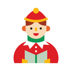 A Christmas caroler on a white background vector illustration