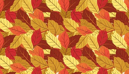 Autumn leaves pattern design.