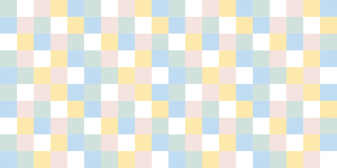 Seamless pastel checkered pattern background