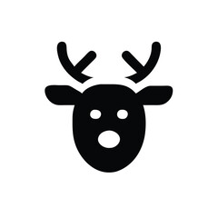 A Christmas reindeer with a happy expression vector illustration