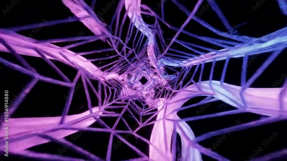 Fototapete an abstract visualization of vibrant colors and patterns creating a mesmerizing tunnel of light and 