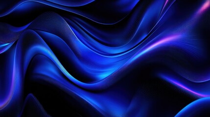 Fototapeta premium Abstract waves of deep blue and purple create a fluid, dynamic visual experience.