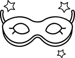 Spa sleeping mask icon simple illustration of spa sleeping mask vector icon