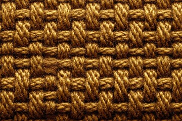 Fototapeta premium Brown Woven Fabric Texture Close Up