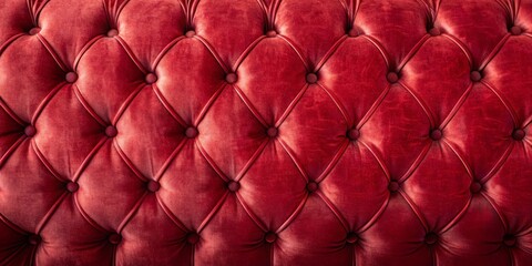 Naklejka premium Here are some options Scarlet Velvet Button-Tufted Cushion Texture Deep Red Upholstery with Button Detail Crimson Tufted Velvet Fabric Close-Up Luxury Red Quilted Material Pattern