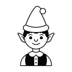 A classic elf on the shelf doll on a white background vector illustration
