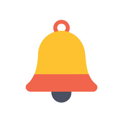 A simple flat style Christmas bell icon vector illustration