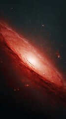 Outer space and spiral galactic on deep red space background with bright stars and constellations background. Nebula milky way outer space galaxy with shining stars