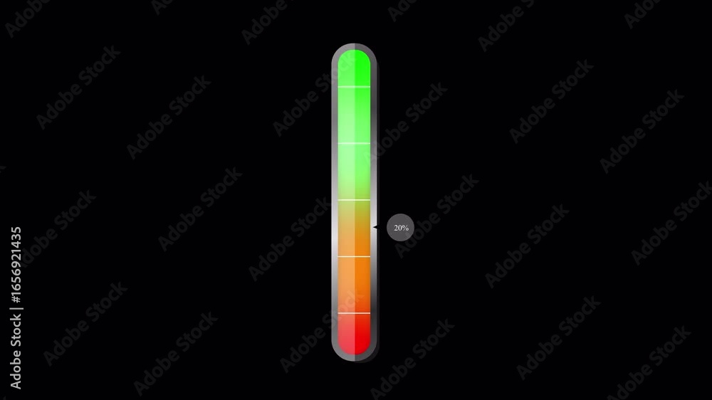 Poster dynamic progress bar animation: 20% complete, gradient fill, sleek design