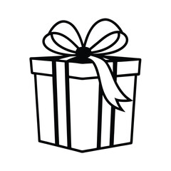 A gift box with a ribbon and bow on a white background vector illustration