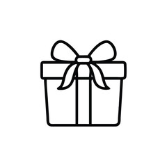 A gift box with a ribbon and bow on a white background vector illustration