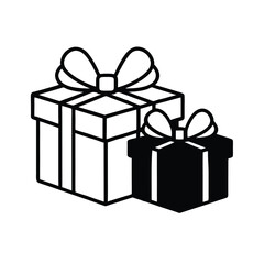 A collection of gift boxes with ribbons and bows on a white background vector illustration