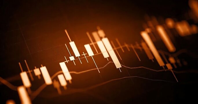 Gold candlestick with stock market investment trading graph growth. Trade business analytics graph and financial chart. Finance chart, stock market business and exchange financial growth graph..