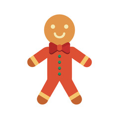 A gingerbread man on a plain white background vector illustration