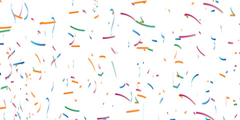 Celebration background template with confetti Colorful ribbons. luxury greeting rich card.  Great for a birthday party or an event celebration invitation or decor. Surface pattern design.