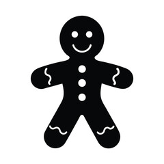 A gingerbread man on a plain white background vector illustration