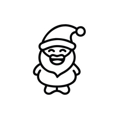 Santa Claus in a laughing pose on a white background vector illustration