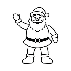Santa Claus in a waving pose on a white background vector illustration