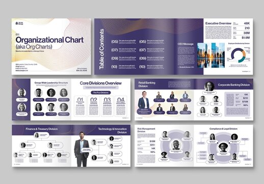 Organizational Chart Template for Company Org Chart, Corporate Hierarchy & Executive Team Structures