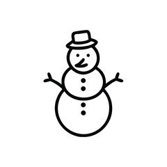 A cheerful snowman engaged in a winter activity on a white background vector illustration
