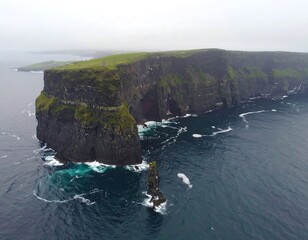 Dramatic cliff coastline vista
