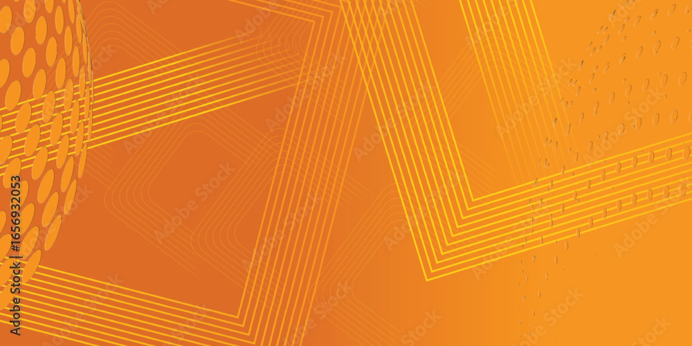 Poster orange abstract background. minimal pattern. vibrant gradient geometric lines. modern design.