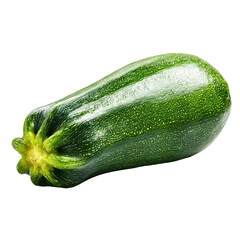 Organic Zucchini with Rich Green Color and Visible Stem Detail