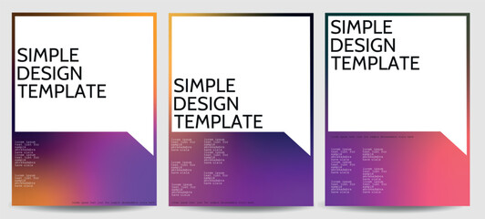 Vector layout template design for  event, companies or business related. Poster design set with modern gradient scientific, medical, technological scientific, medical, technological
