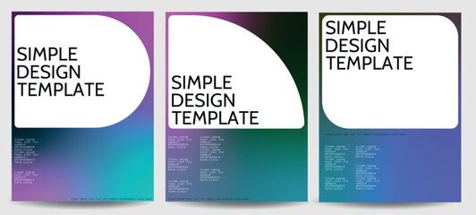 Vector layout template design for  event, companies or business related. Poster design set with modern gradient scientific, medical, technological
