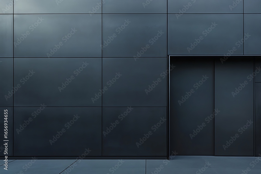 Poster a minimalist custom wardrobe with seamless matte finish and concealed handles across the entire wall