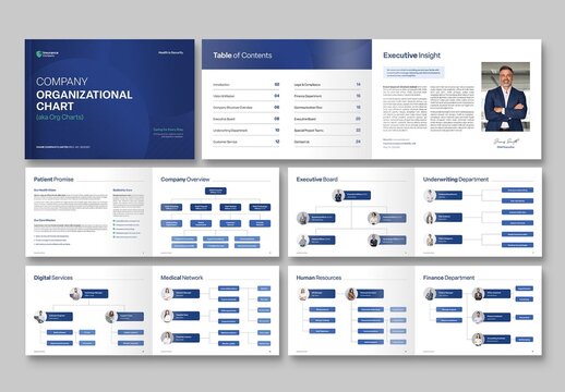 Organizational Chart Brochure Template & Infographic Layout