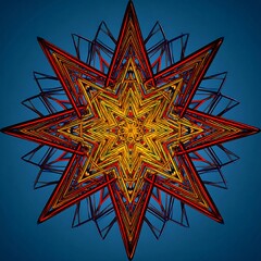 Colorful starburst design