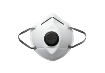 N95 Respirator Mask with Valve: Protective Breathing Gear isolated transparent on White Background