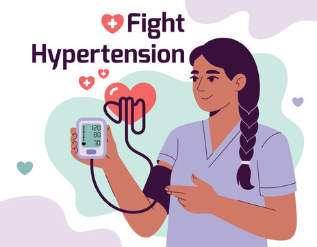 Fighting Hypertension Health Awareness and Blood Pressure Monitoring - Powered by Adobe