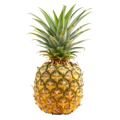 Fototapeta premium Isolated Pineapple Fruit Displayed Against Plain Black Background