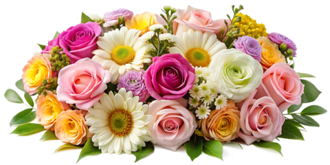 bouquet of flowers isolated on white background