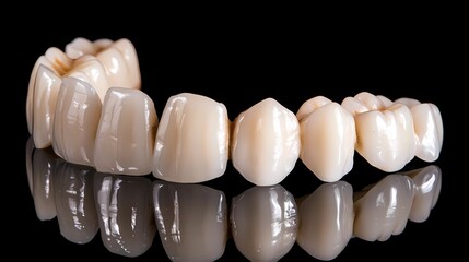 Close up Implan model tooth support fix bridge implan and crown, Generative AI illustrations.