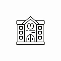 clock tower building icon sign vector