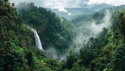 Fototapeta premium Echoes of the Verdant Spire