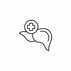 healthy liver care icon sign vector
