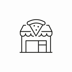 pizza slice restaurant icon sign vector