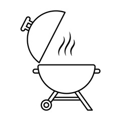 BBQ Grill Icon– Outdoor Cooking Vector Design