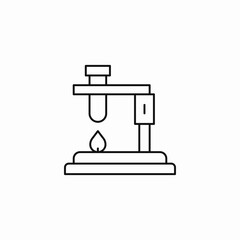 test tube heating icon sign vector