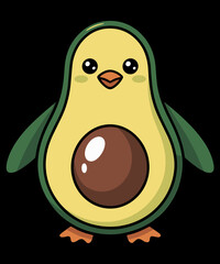 Cute Penguin avocado For Penguin Fruit Lover