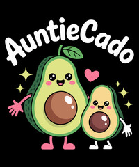 Auntiecado Funny Avocado Auntie Pregnancy Announcement
