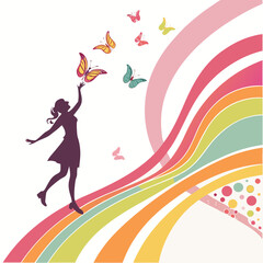 dancing girl silhouette