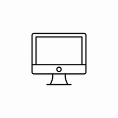 computer monitor icon sign vector