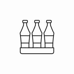 bottled drinks icon sign vector